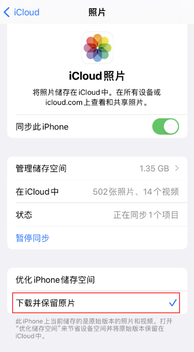 瑞安苹果手机维修分享iPhone 无法加载高质量照片怎么办 